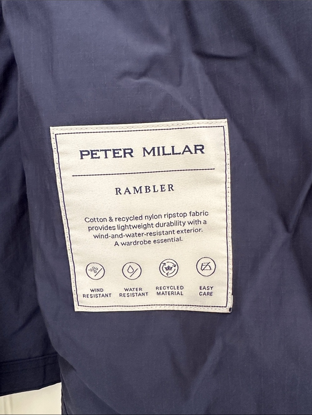 Peter Millar Navy Lightweight Rambler Jacket - Picture 2 of 5